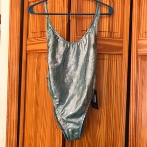 Blue metallic fashionnova swimsuit New with tags